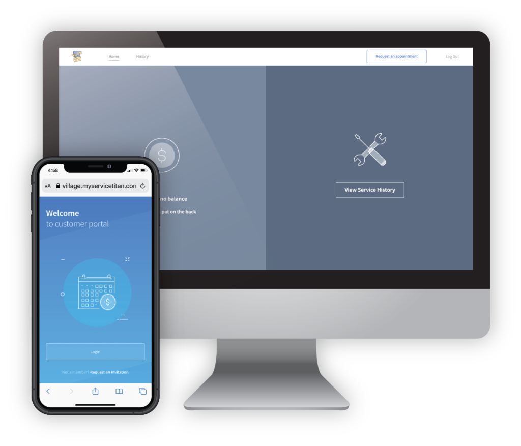 Customer portal preview phone & desktop